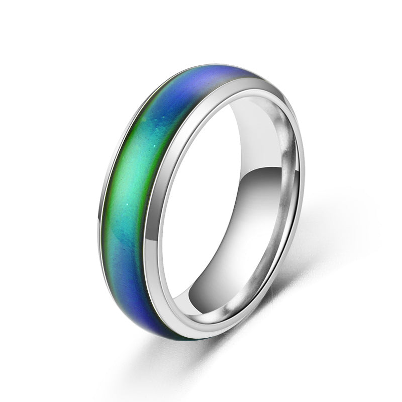 Ring with a gradient color from green to blue on a white background