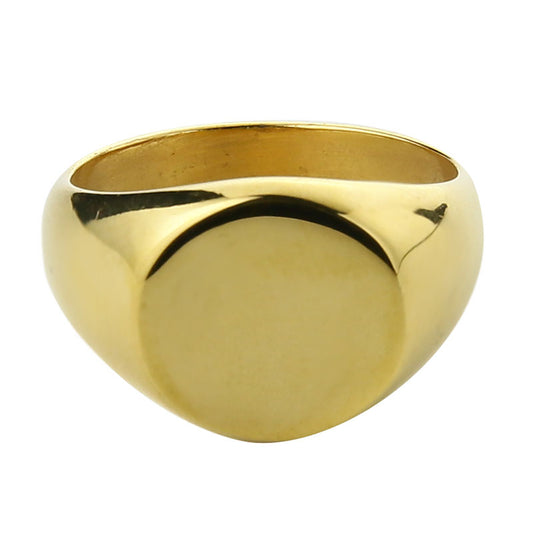 Gold ring on a white background