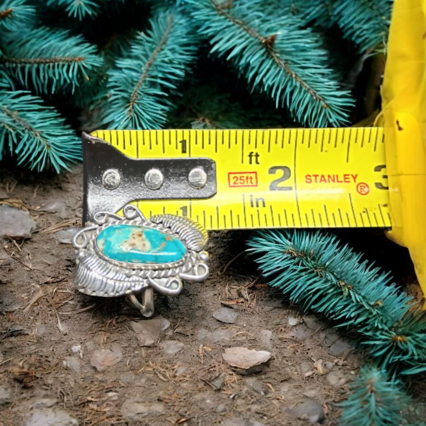 Vintage Southwest Native American Turquoise Sterling silver ring