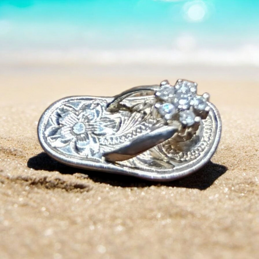 925 Silver Hawaiian Flip flop charm