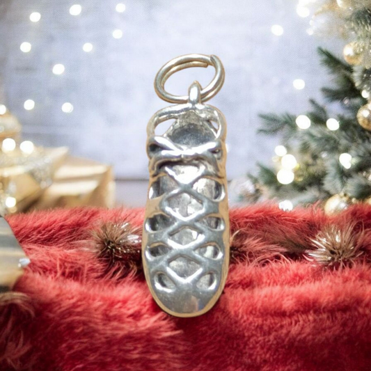 3D Sterling Silver ballet shoe charm