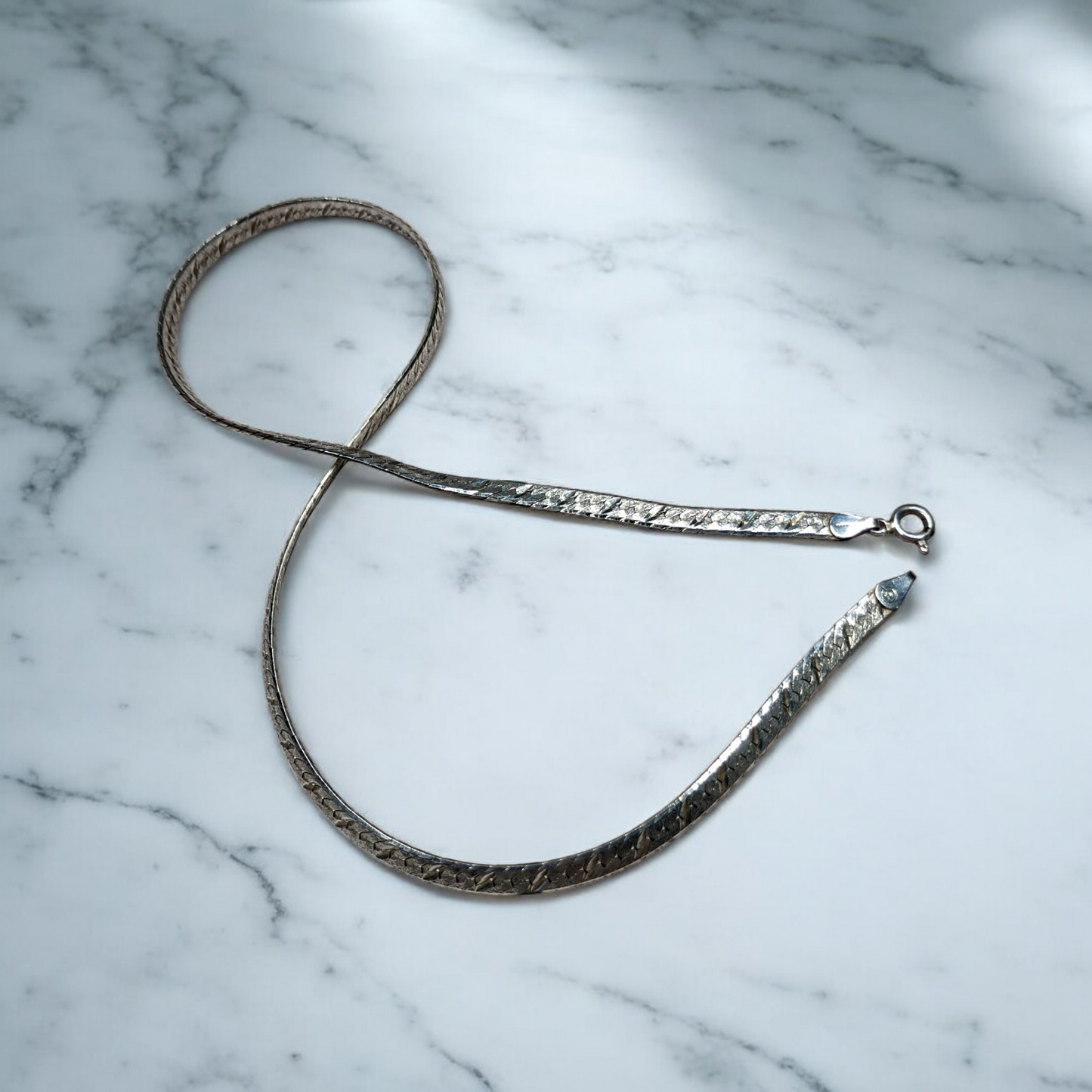 Vintage Sterling Silver Herringbone