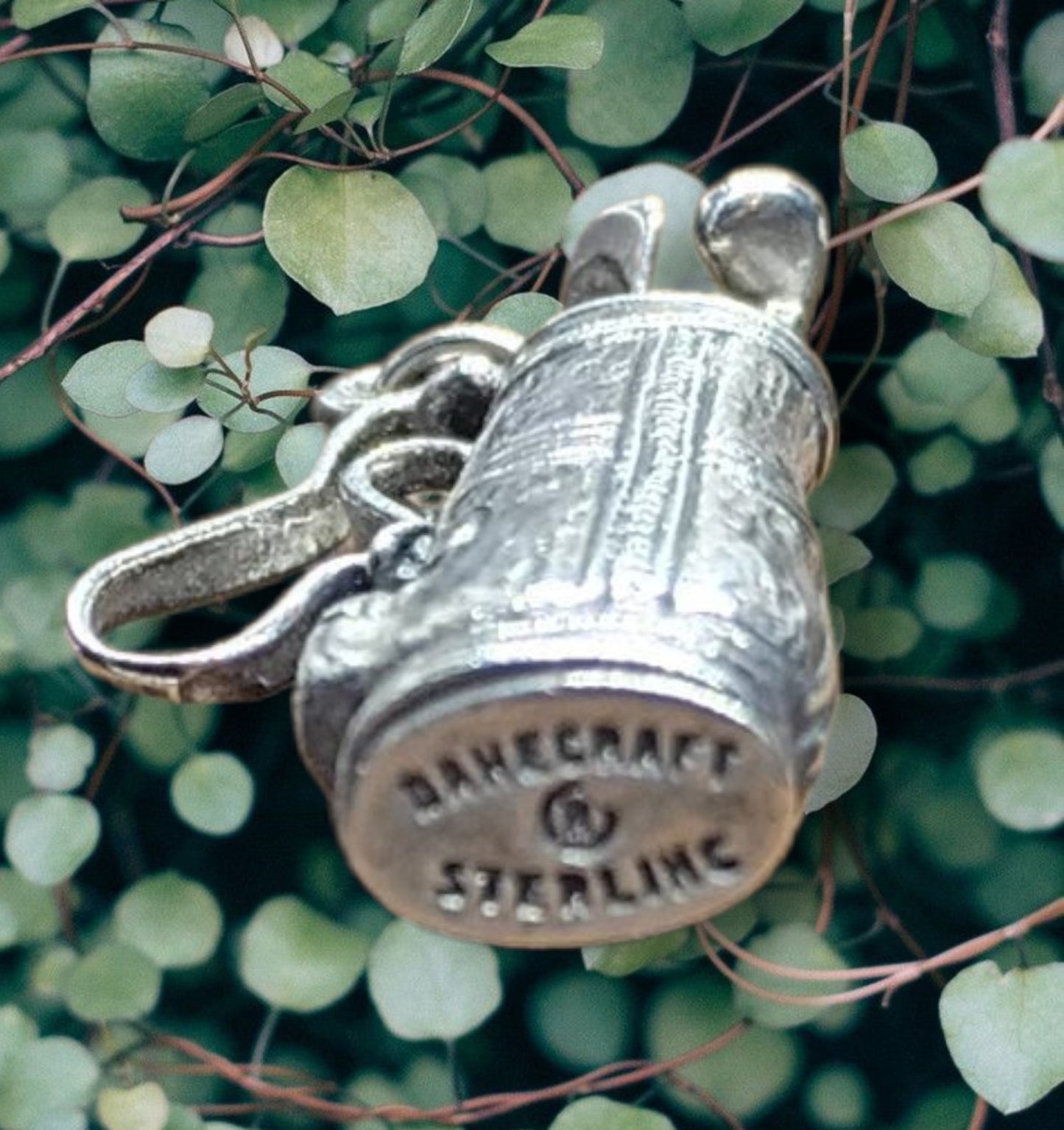 Danecraft Sterling 3D Golf Bag charm pendant