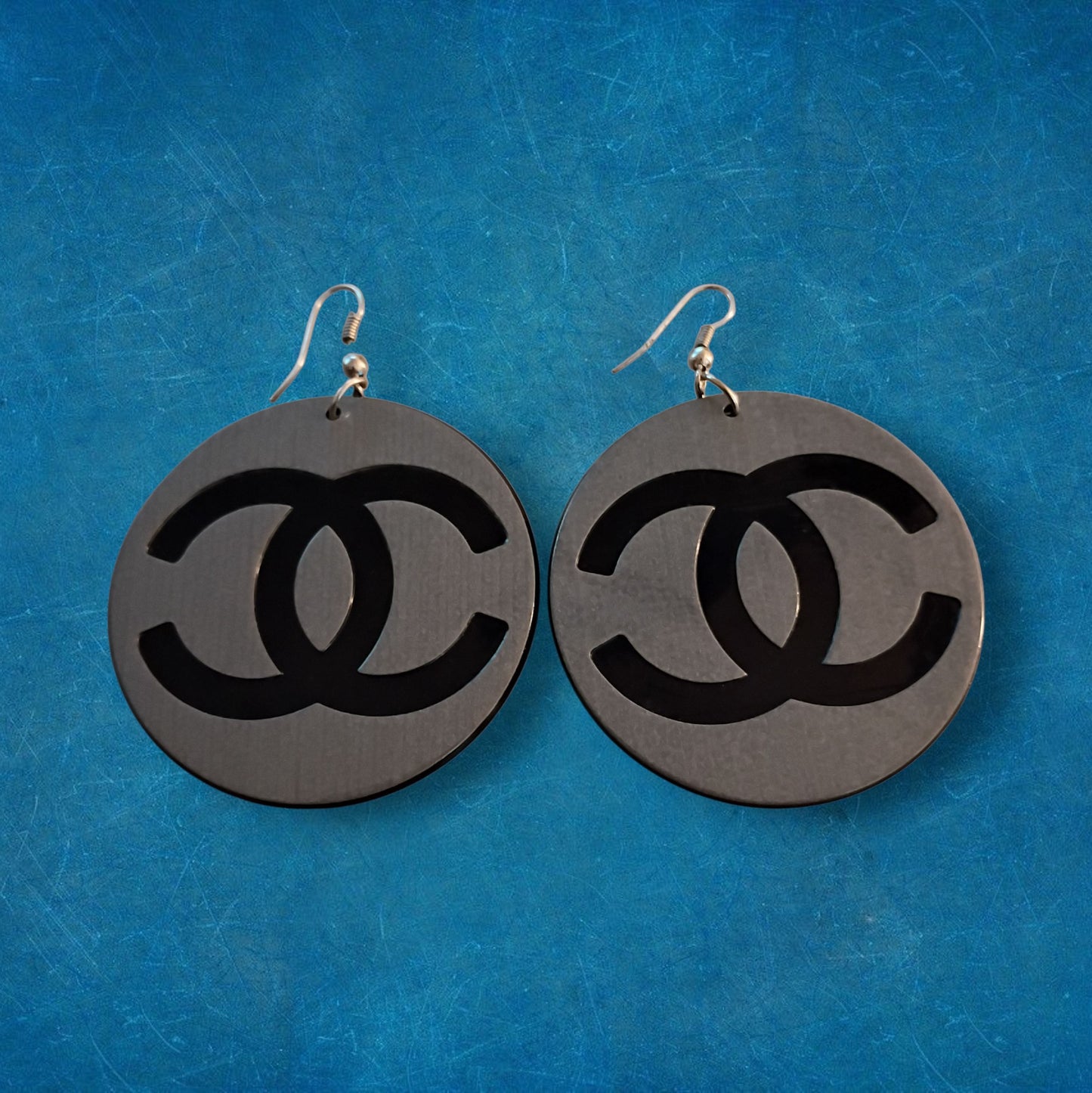 Vintage Brown & Black Chanel Earrings