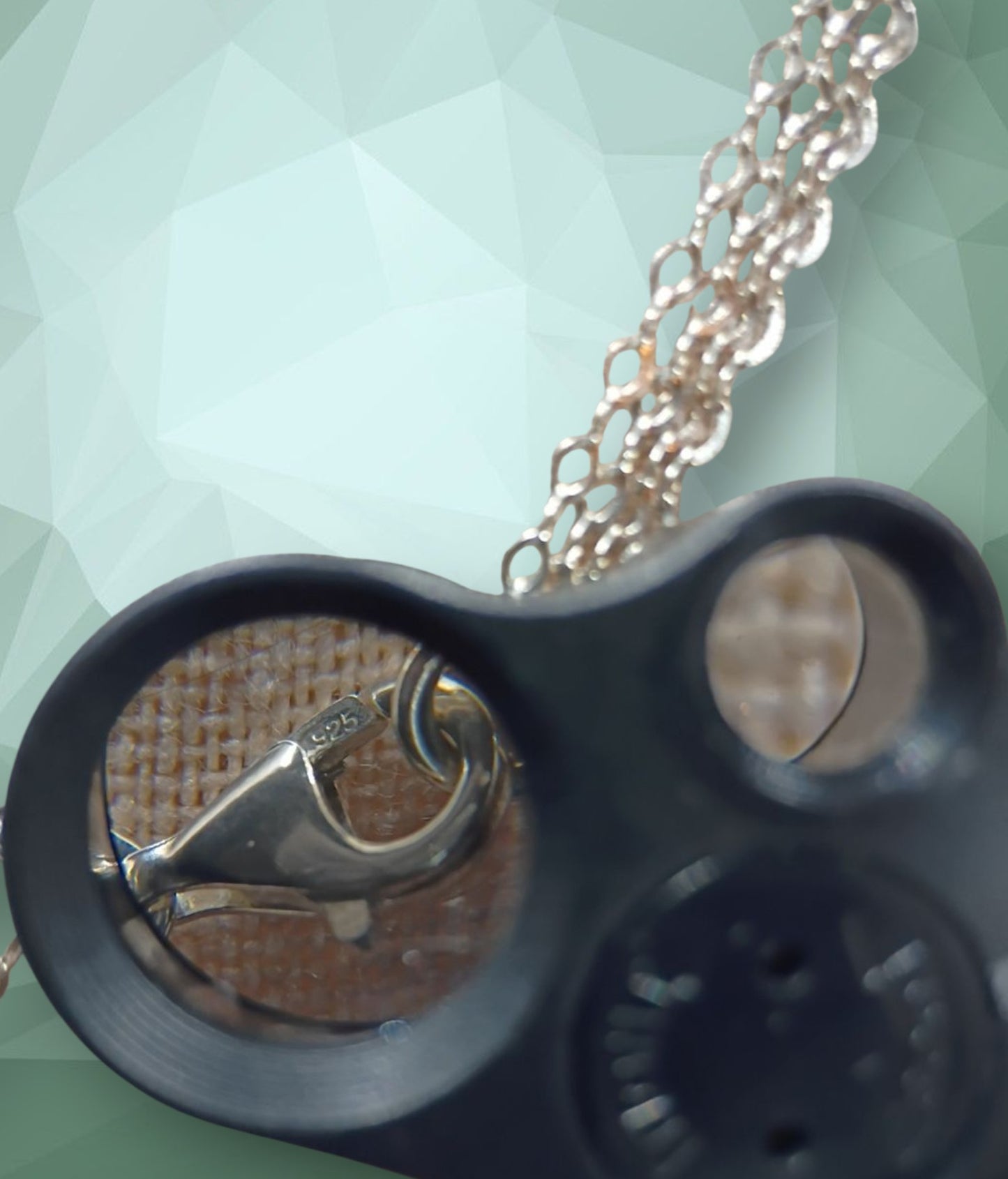 Vintage Silver Quad Strand O ring Necklace