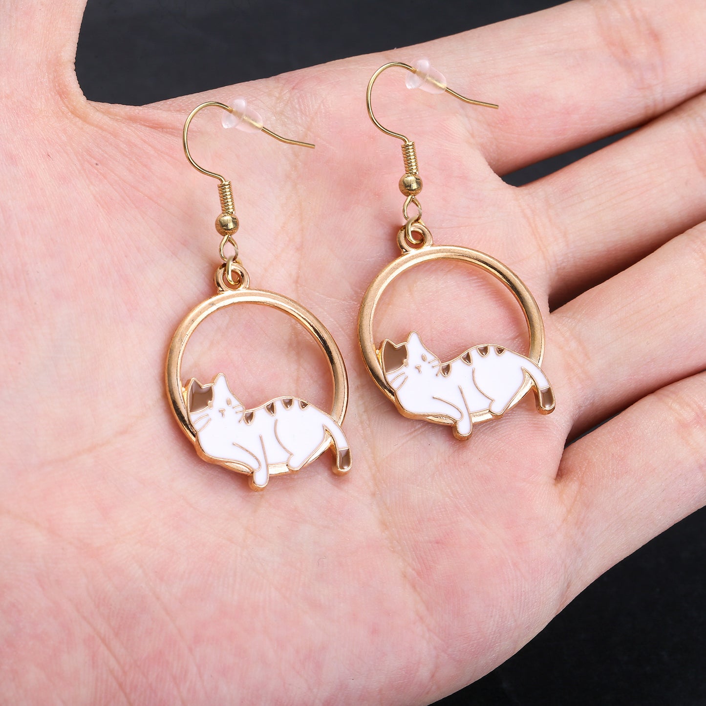 Cute Cartoon Cat Drip Earrings