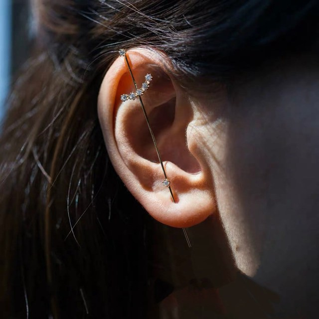 Close-up of an ear with a delicate earring