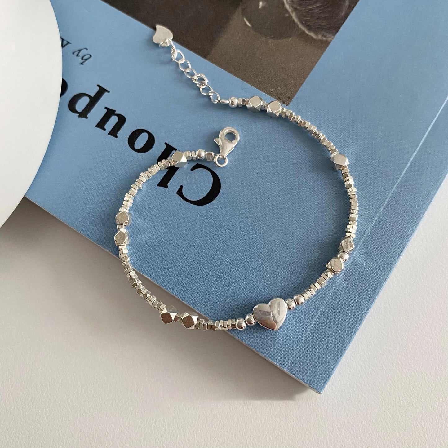 S925 Sterling Silver Love Square Bracelet