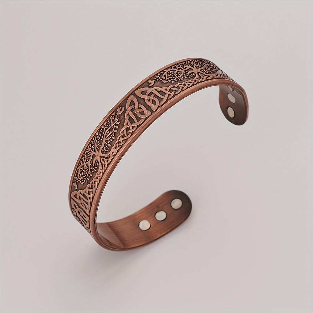 Magnetic Energy Jewelry Set | Retro Copper Bracelet & Ring Collection