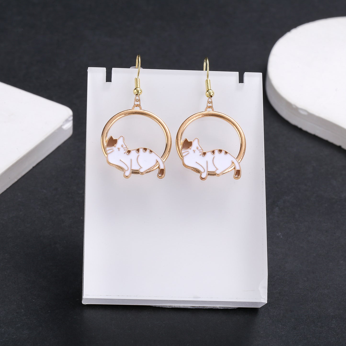 Cute Cartoon Cat Drip Earrings