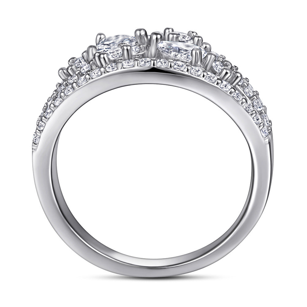 Diamond ring with a white background