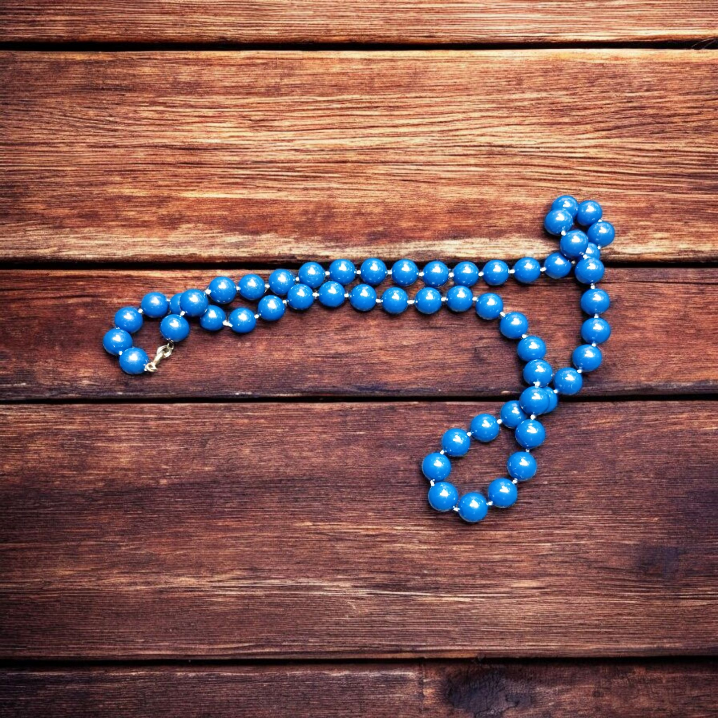 Vintage Blue Bead Lapis Necklace