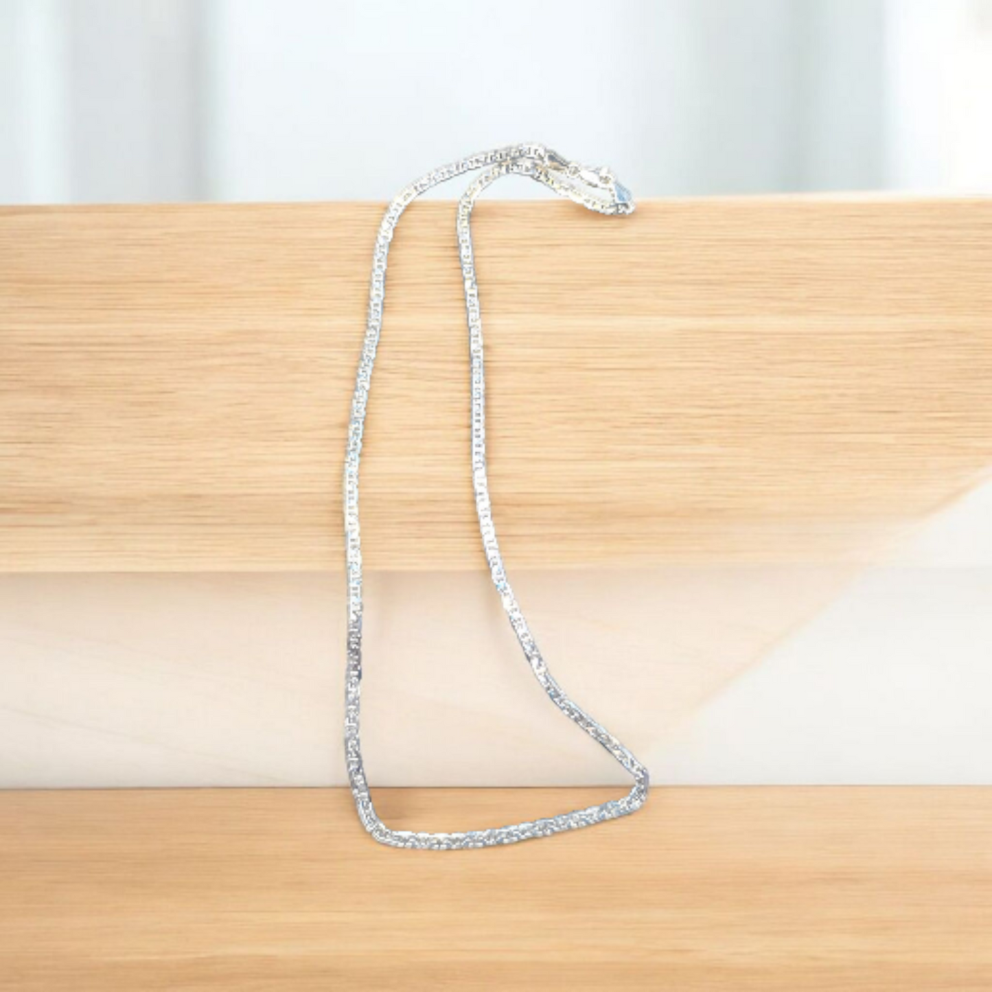 Flat Mariner Sterling Silver Chain