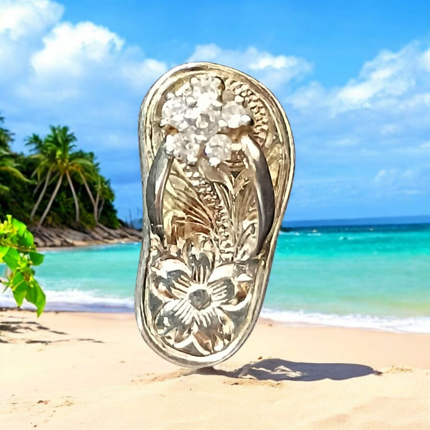 925 Silver Hawaiian Flip flop charm