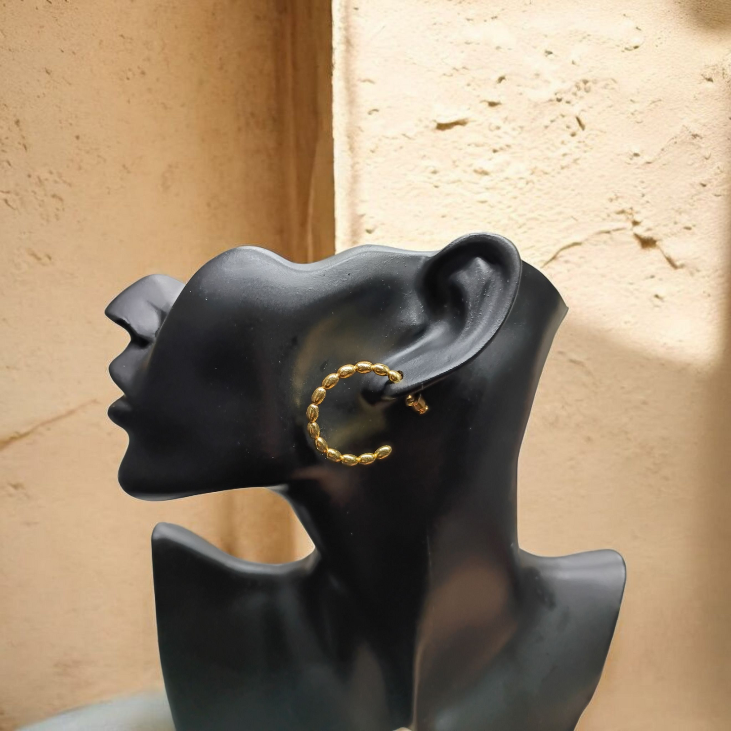 Lecalla 925 Sterling Silver Open Hoops Italian twisted Diamond -cut half hoops