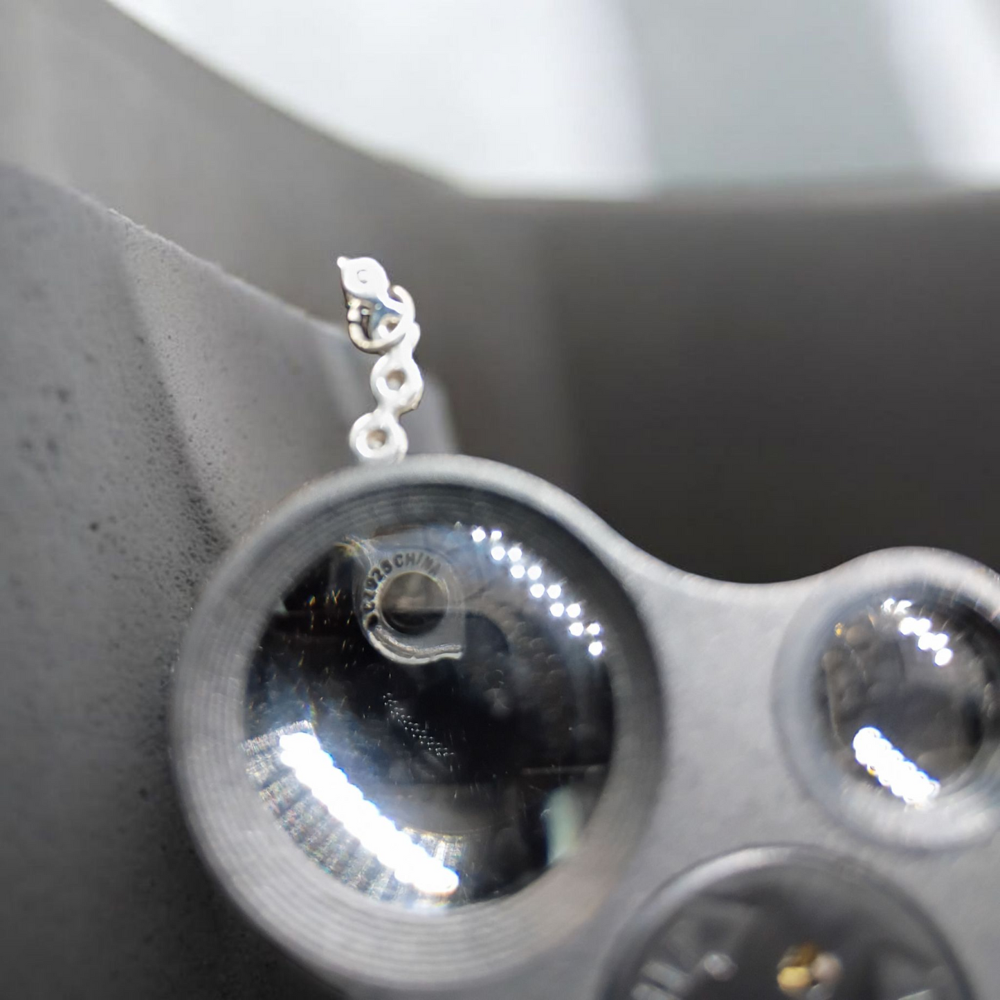 Sterling Silver 7 tier drop sparkly cubic zirconia pendant