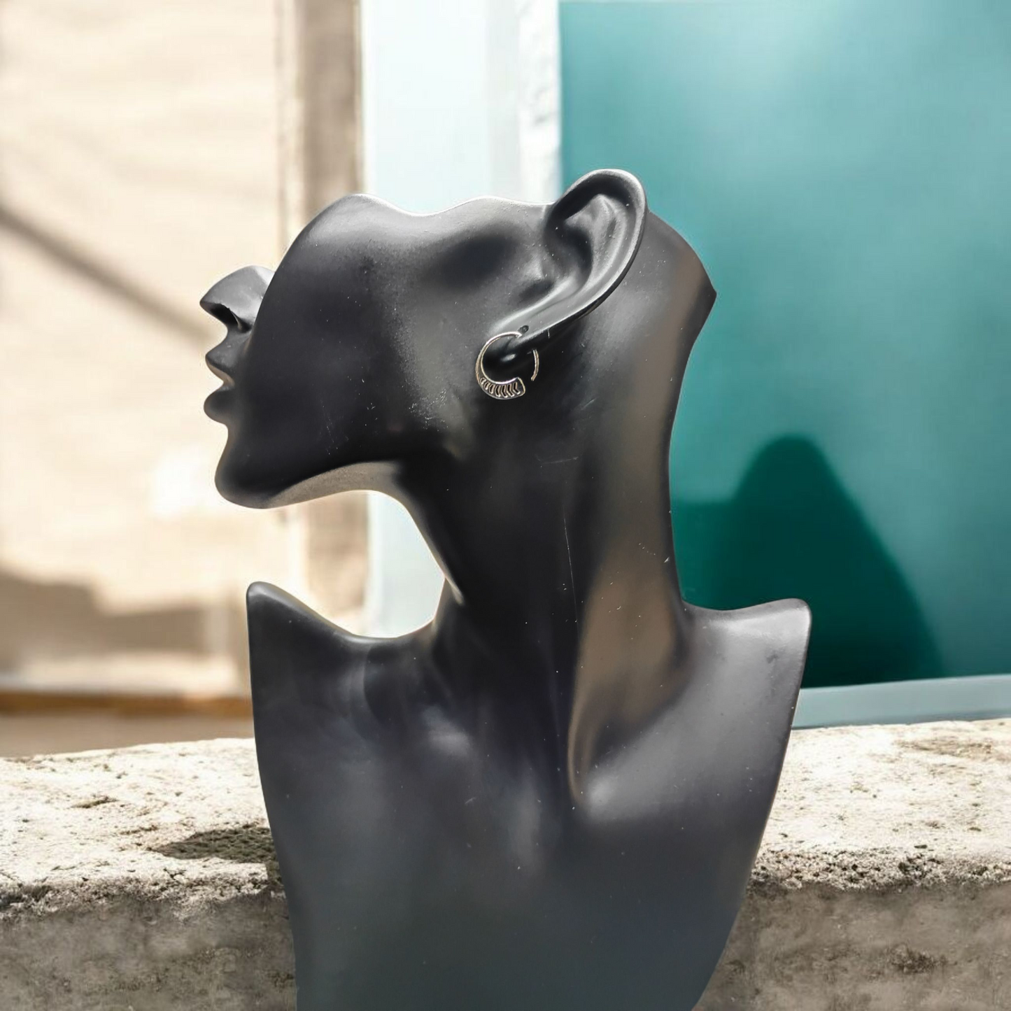 Lecalla Sterling Silver Heart love Wire Threader Earrings