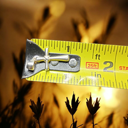 3d Vintage Silver solid Cross