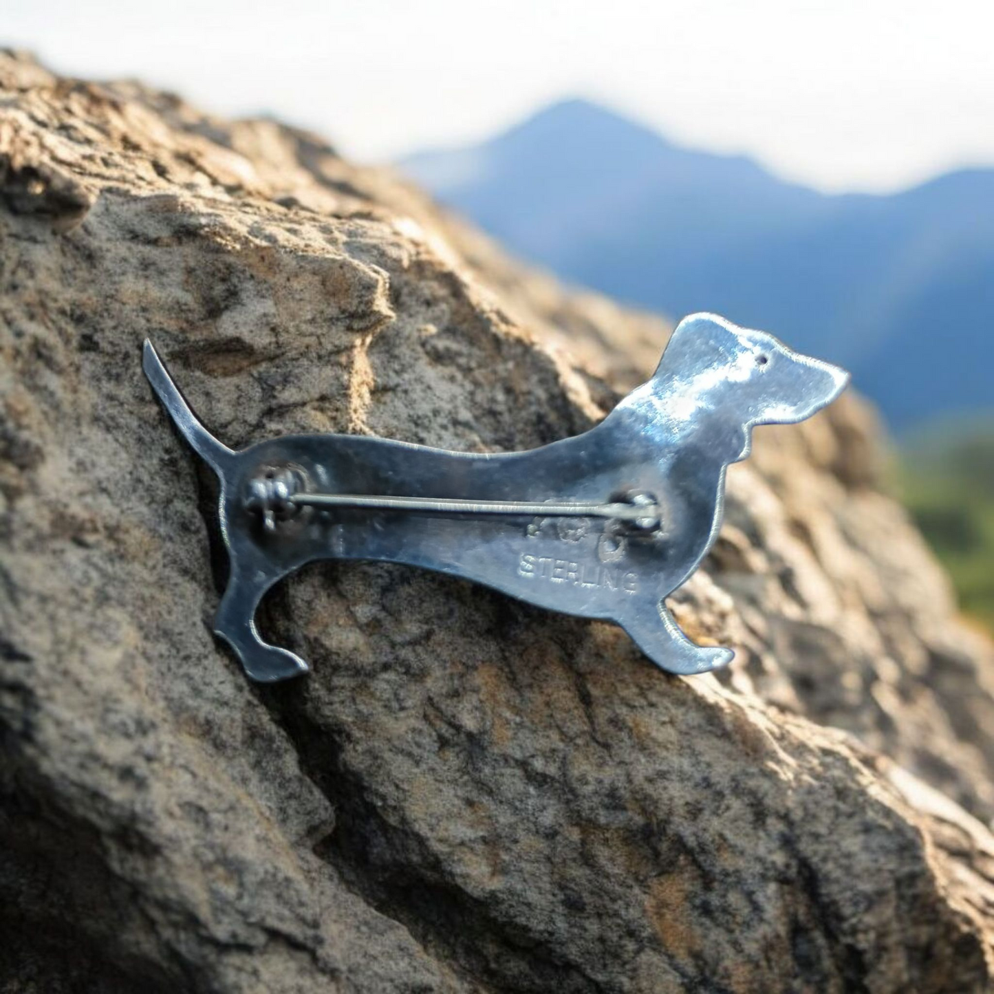 Vintage Dachshund Dog Brooch