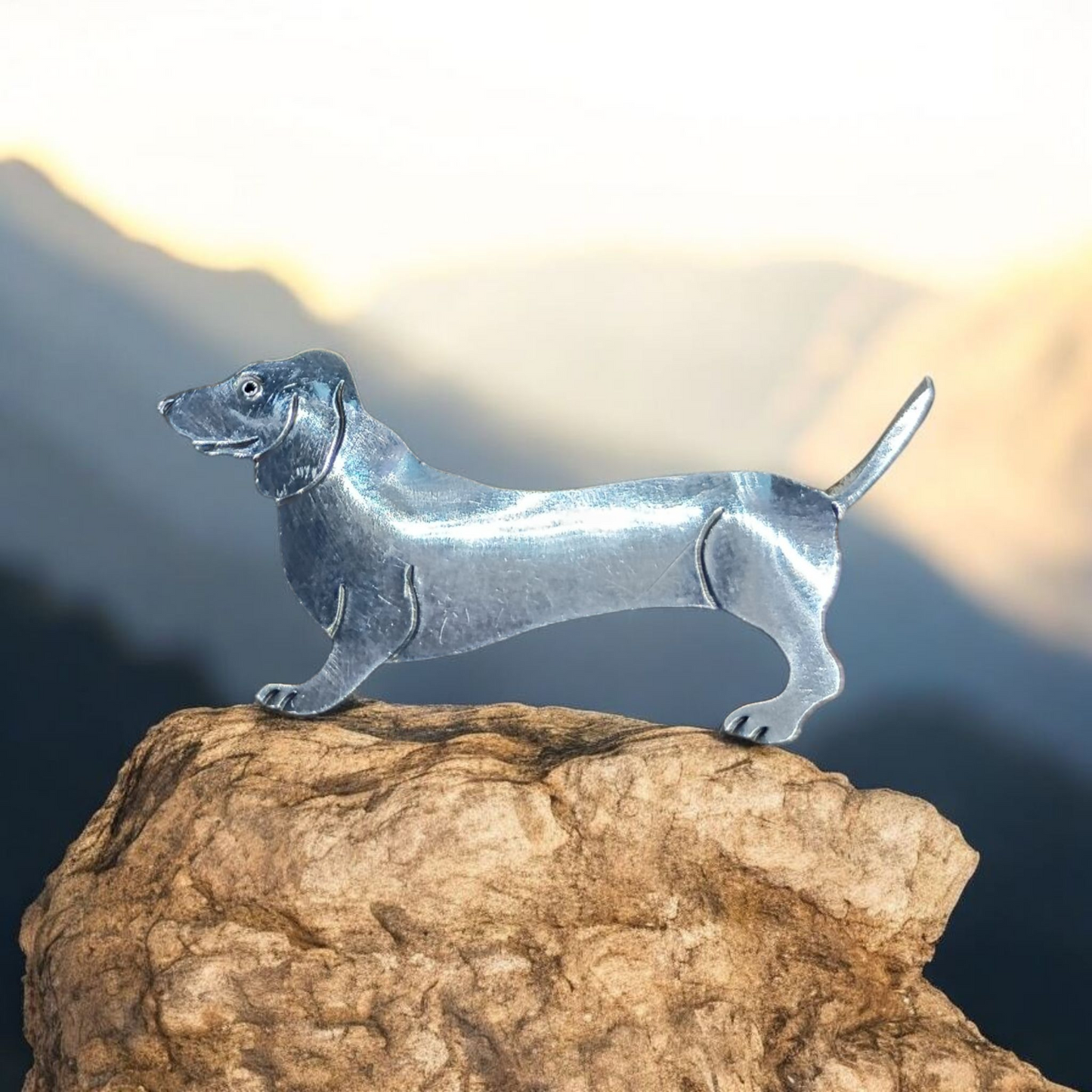 Vintage Dachshund Dog Brooch