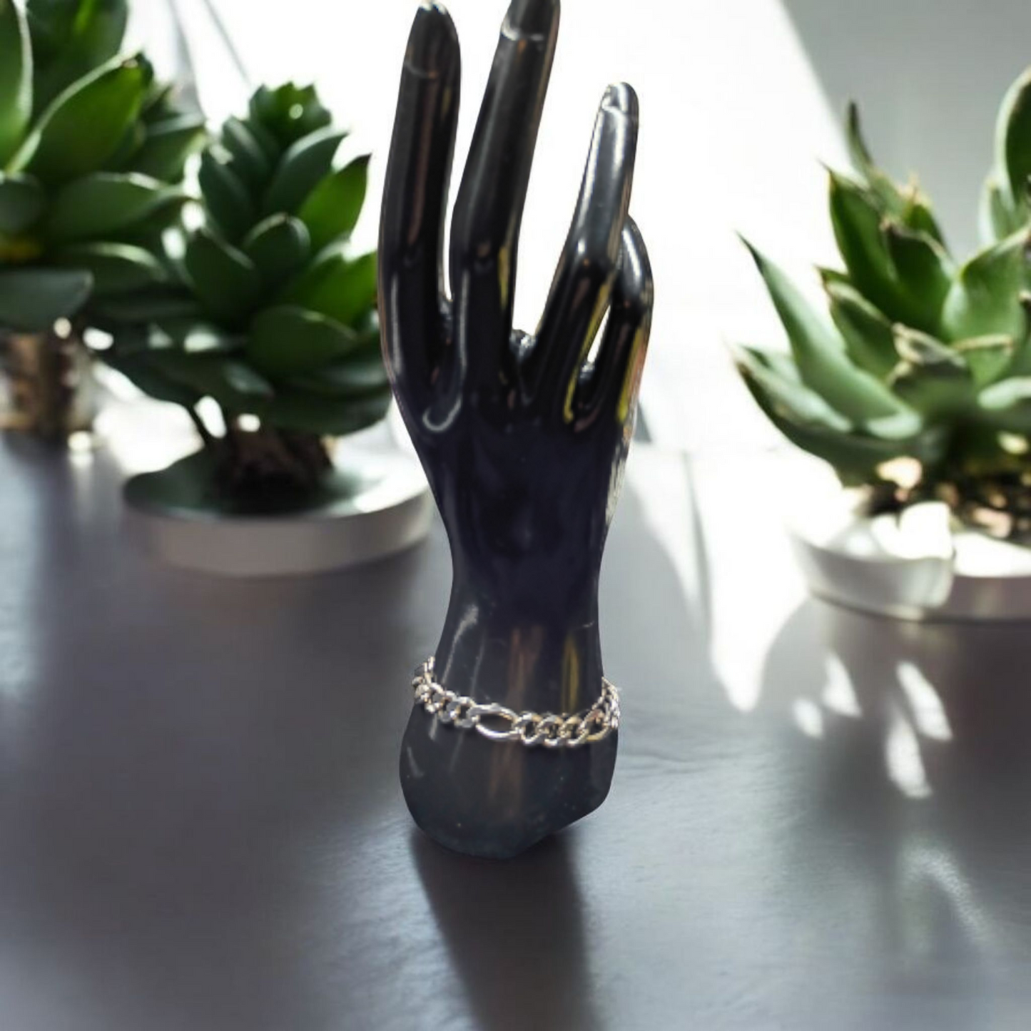 Vintage Sterling Silver Figaro Bracelet