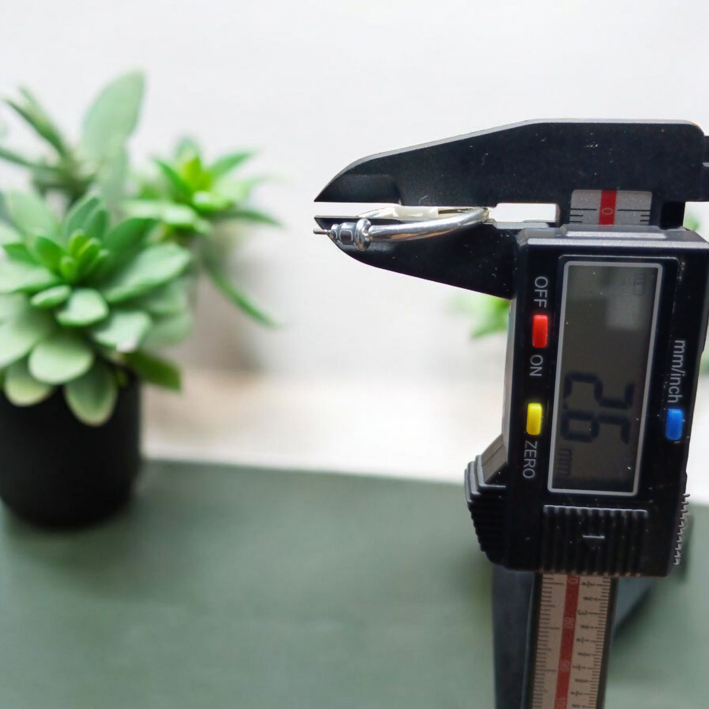 Lecalla 925 Sterling silver simulated Pearl C Hoops