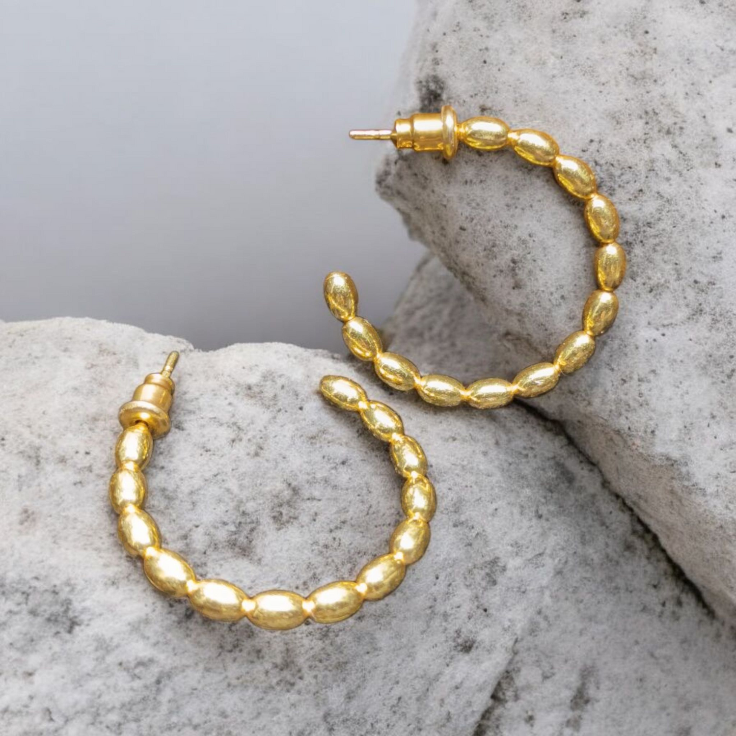 Lecalla 925 Sterling Silver Open Hoops Italian twisted Diamond -cut half hoops