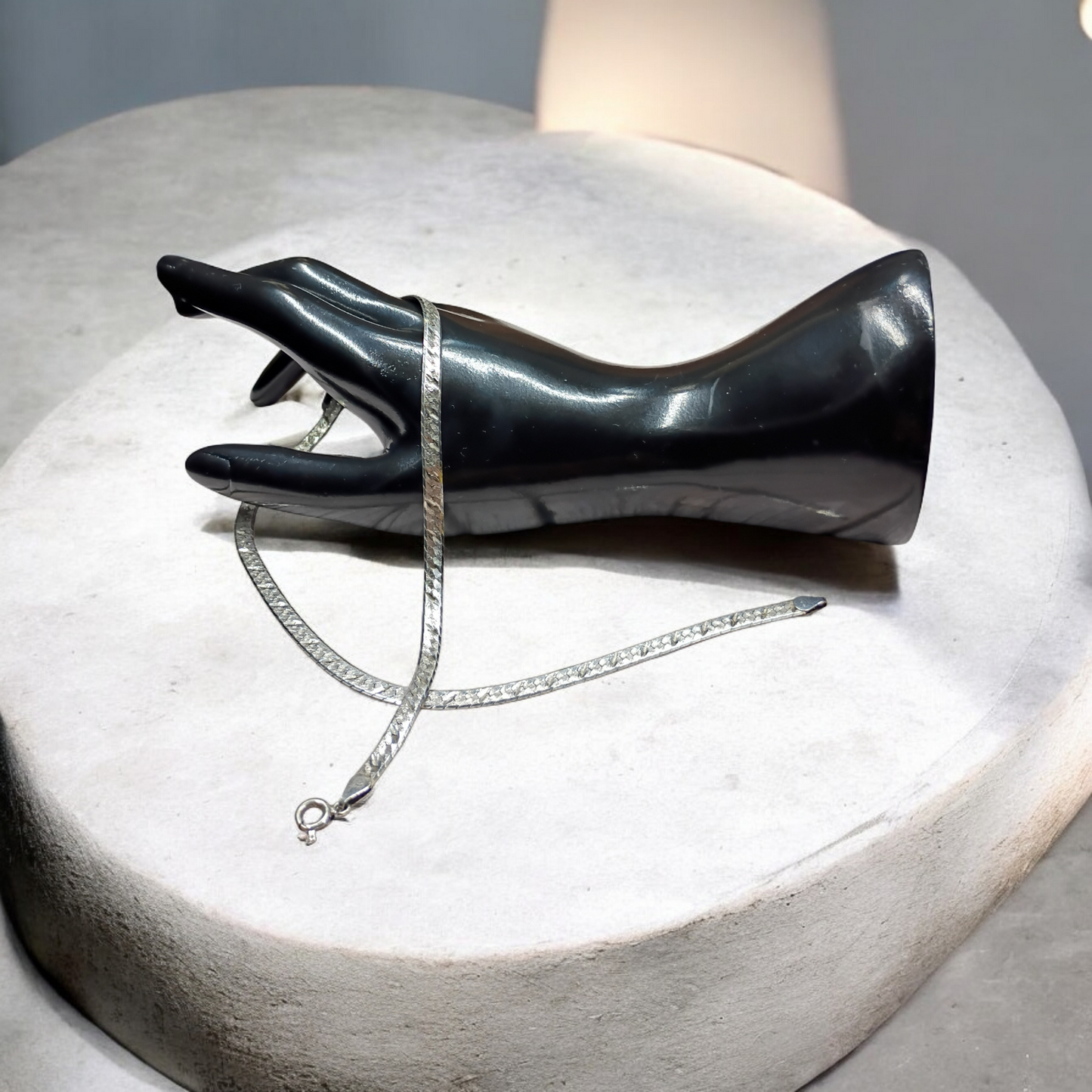 Vintage Sterling Silver Herringbone