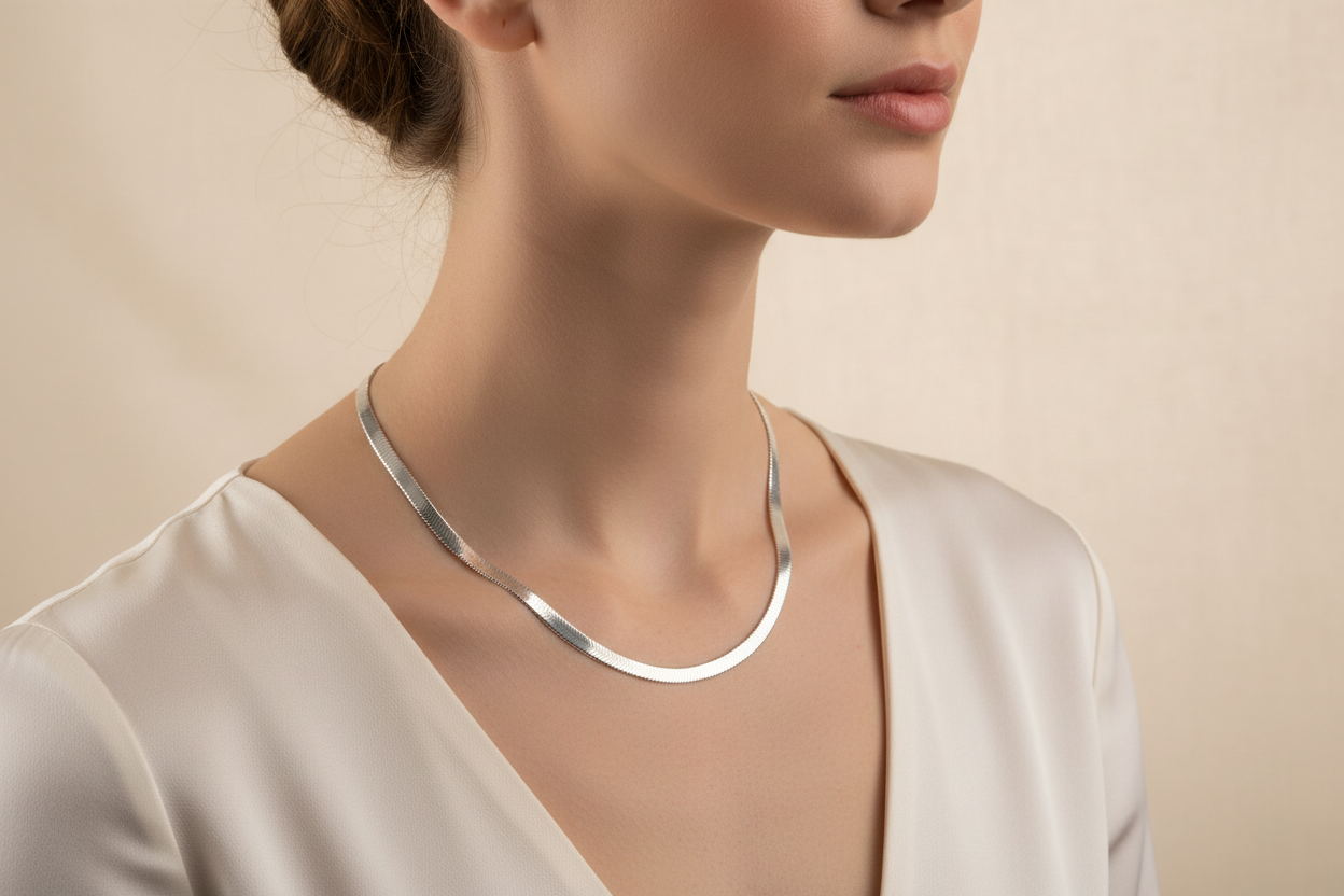 a model with a herringbone chain
