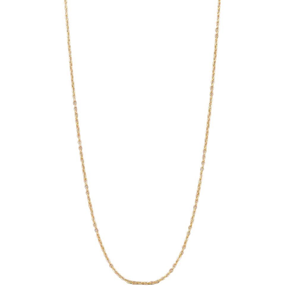 Gold chain necklace on a white background