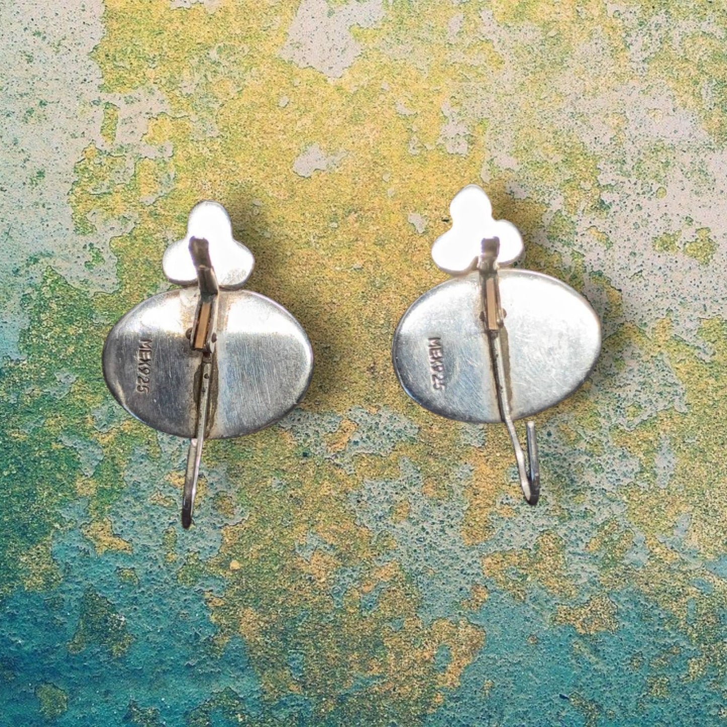 Vintage Malachite & Lapis earrings