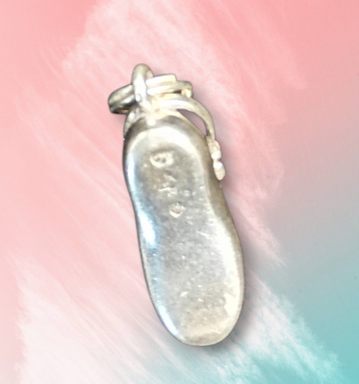 3D Sterling Silver ballet shoe charm