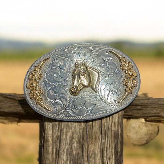 1980 Vintage Diablo Cowboy Western belt buckle