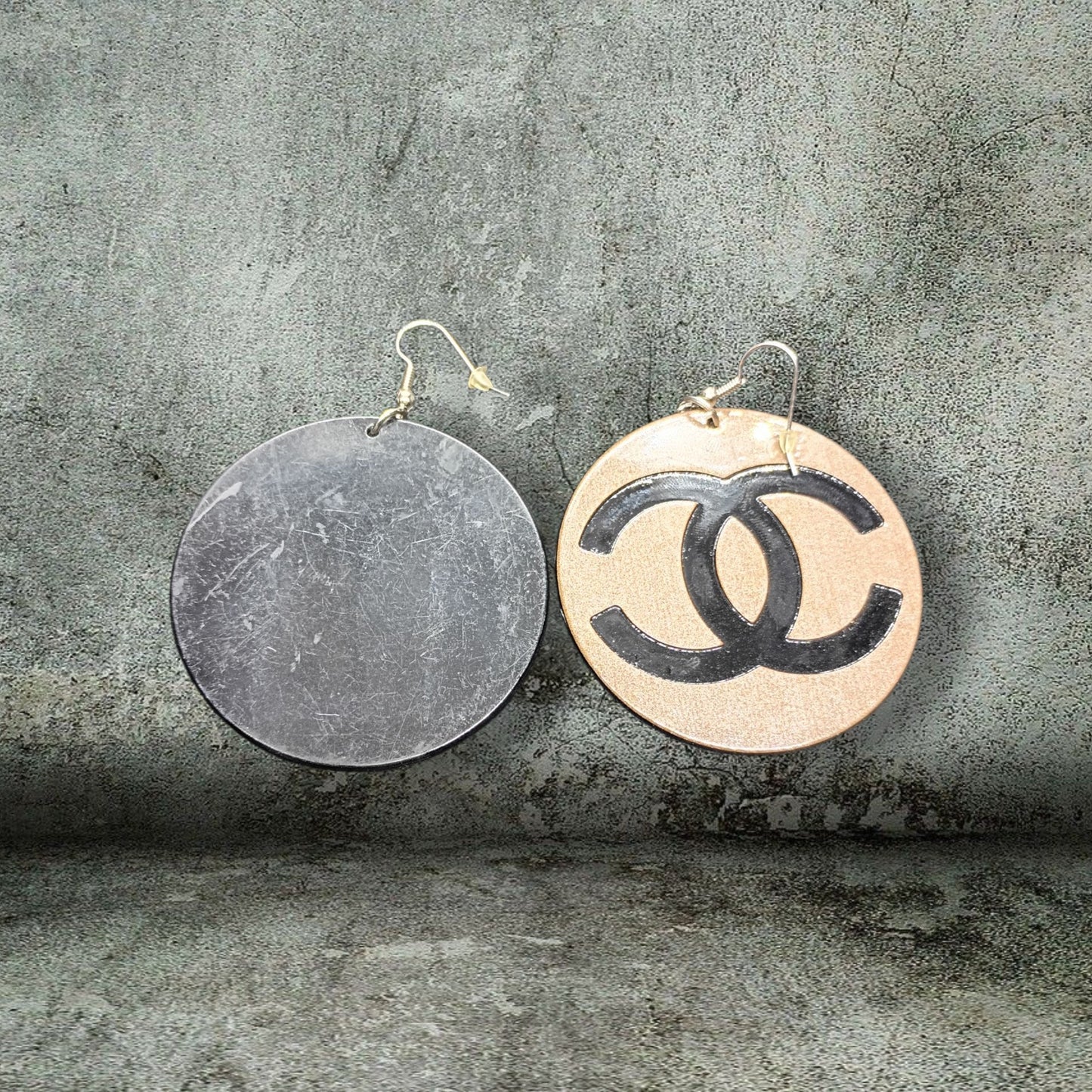 Vintage Brown & Black Chanel Earrings
