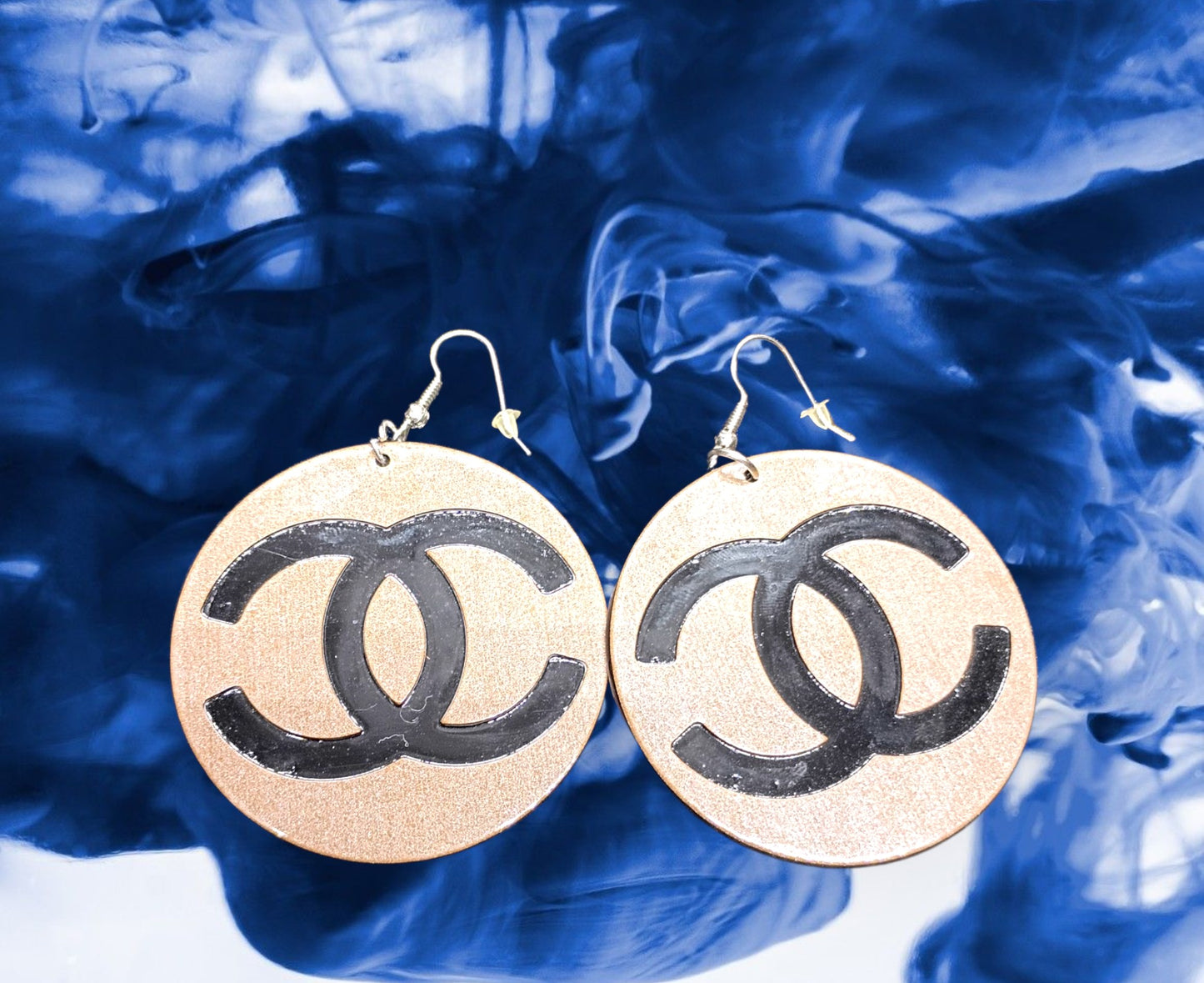 Vintage Brown & Black Chanel Earrings