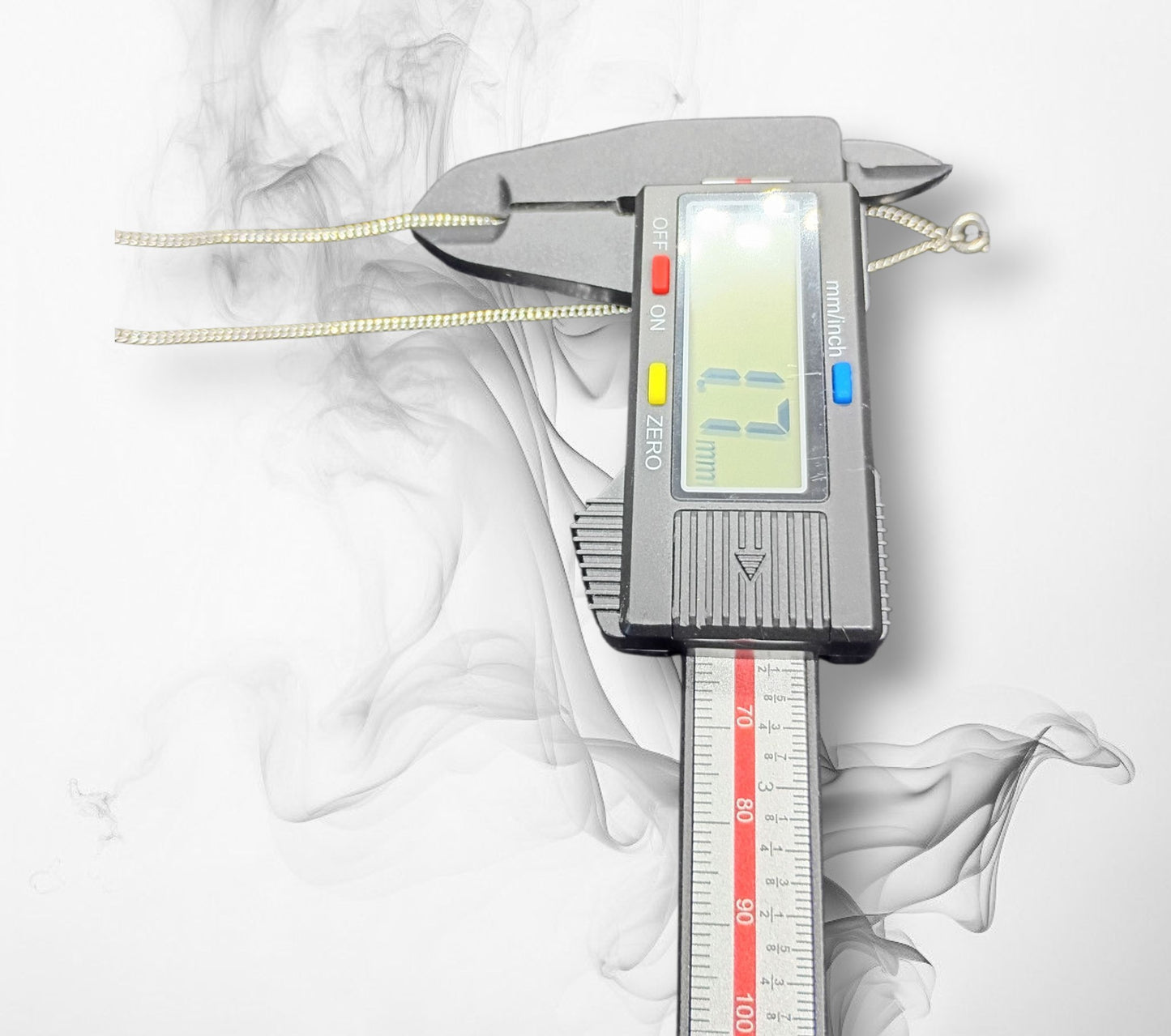 Vintage Sterling silver small curb chain with Abalone Cross