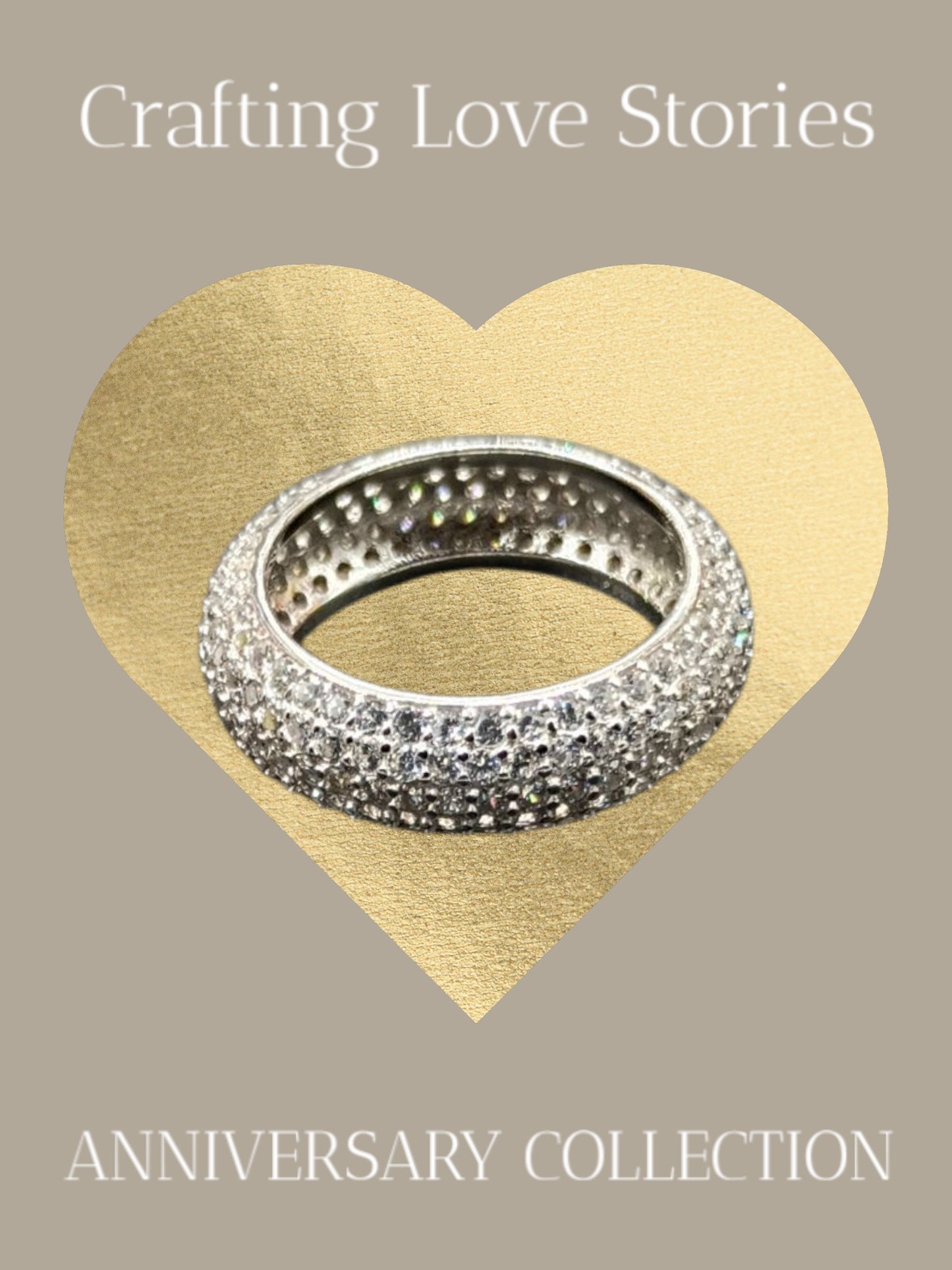 Pave Silver CZ Wedding band