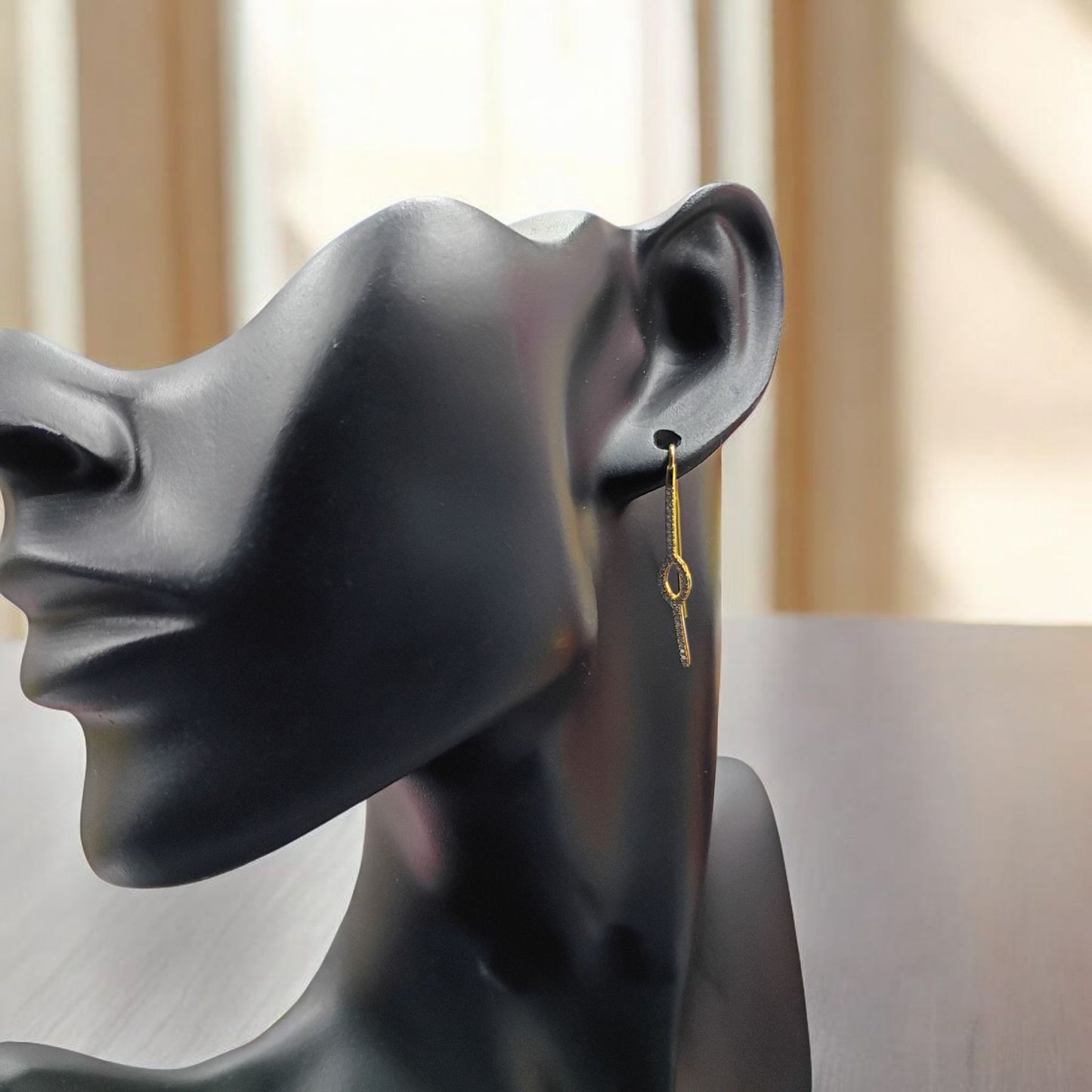 925 Sterling Silver Cubic Zirconia threader earrings