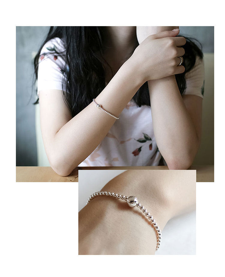 S925 Sterling Silver Handmade Beaded Bracelet