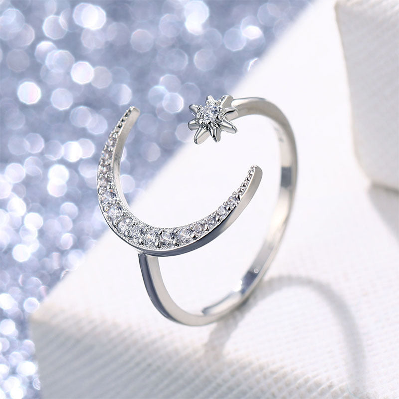 925 Silver Hollow Diamond Ring