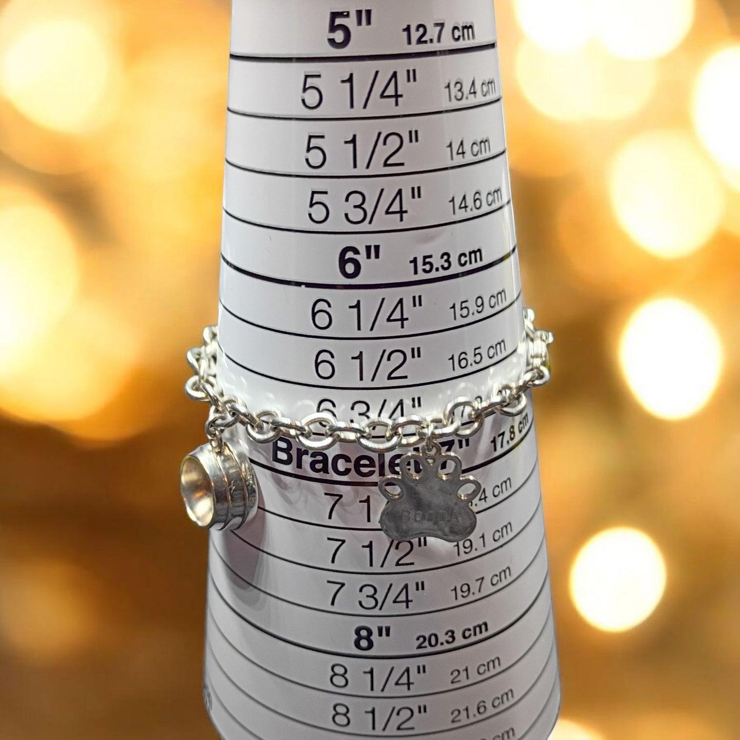 Vintage Silver cable link charm bracelet with dog charms