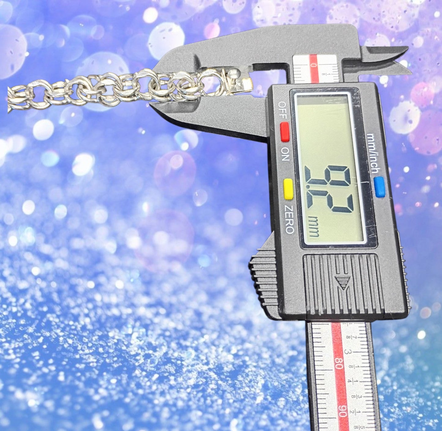 Sterling Silver Double Link Charm Bracelet