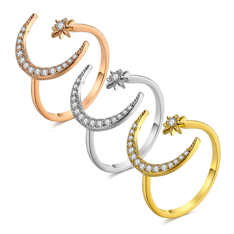 925 Silver Hollow Diamond Ring