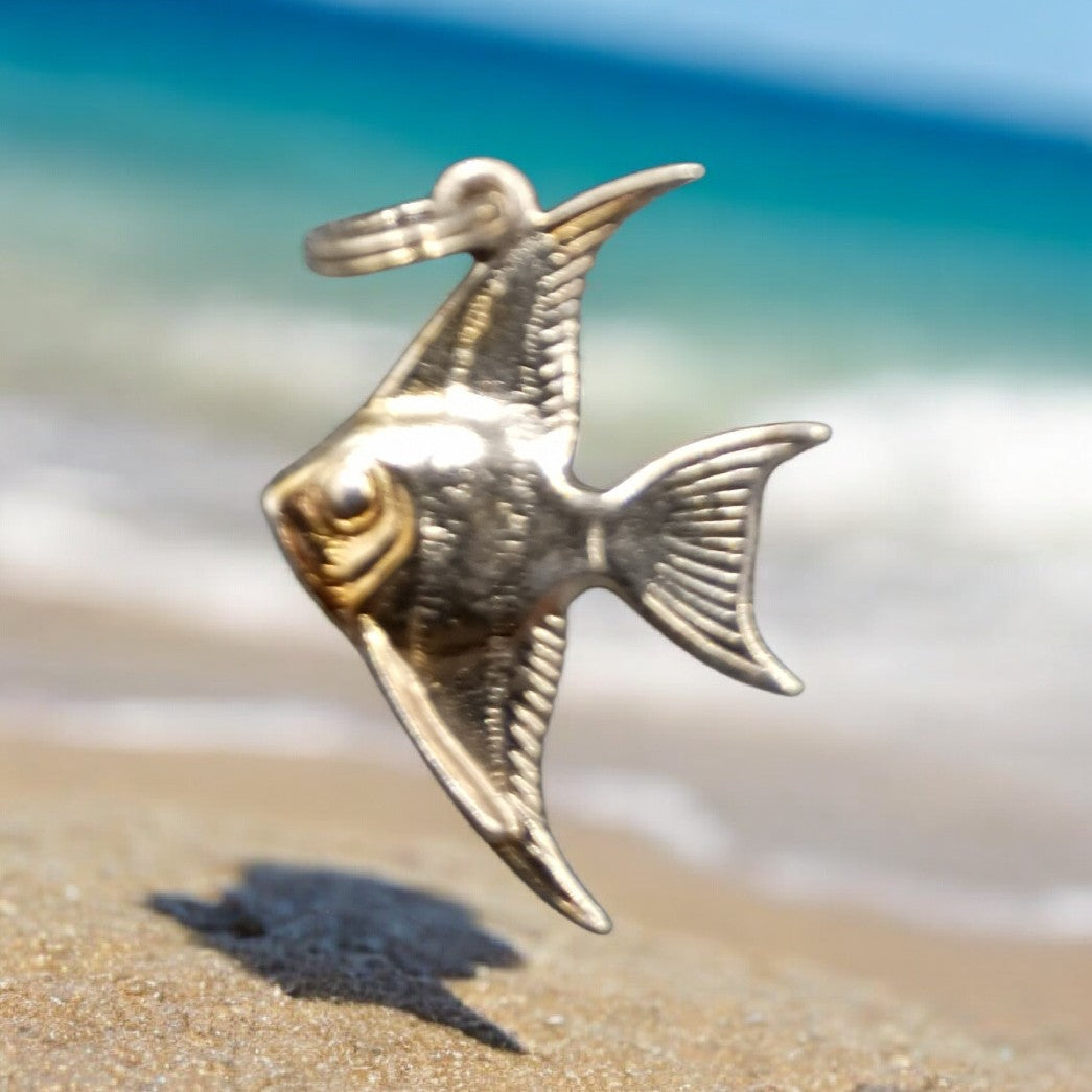 3d Vintage Angelfish Charm