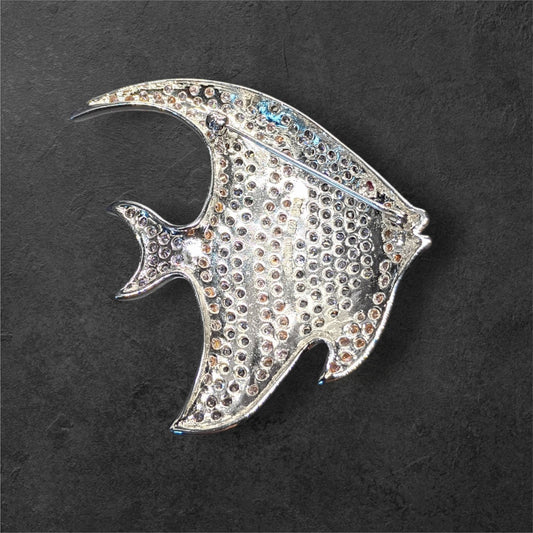 Charles Winston Sterling Silver Tropical fish brooch pin