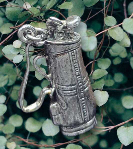 Danecraft Sterling 3D Golf Bag charm pendant