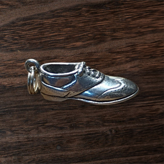 Vintage Silver 3d Golf Shoe Charm