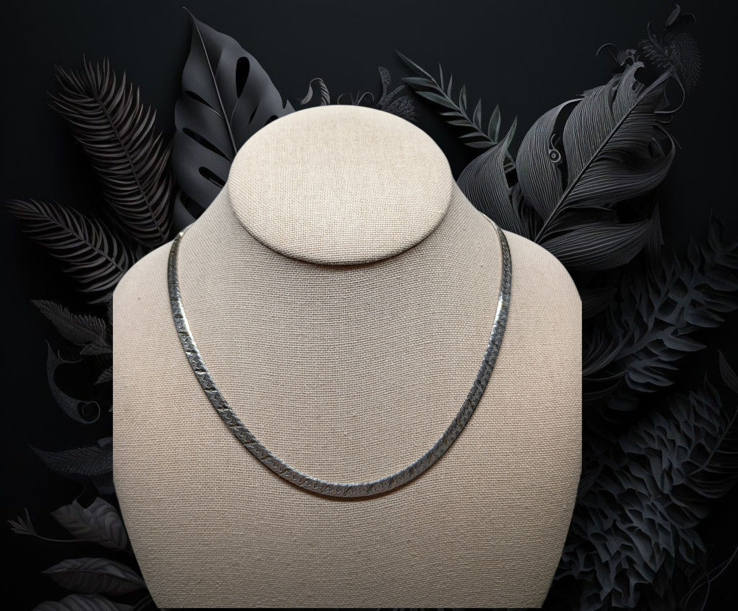 Vintage Sterling Silver Herringbone