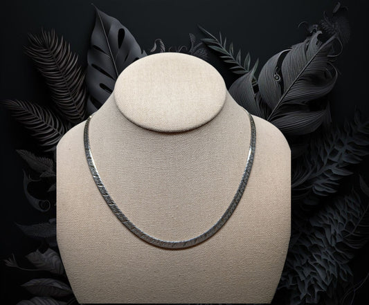 Vintage Sterling Silver Herringbone