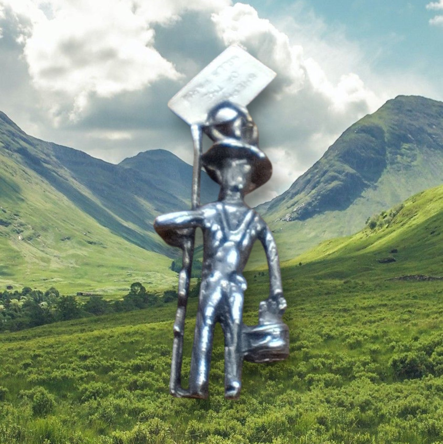 3D Sterling Silver Shepherd of the Hills Farm Charm